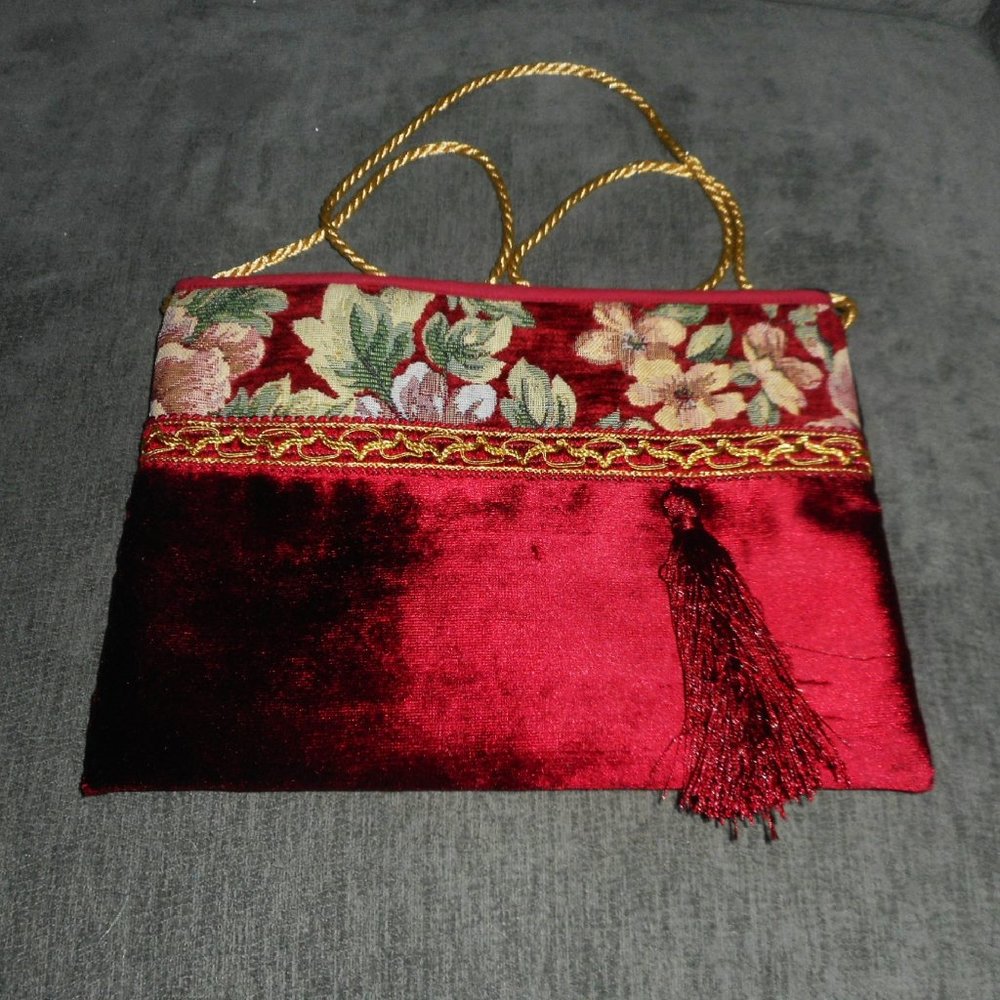 Velvet and Tapestry Purse, Made In Lebanon By RaYa For Nour